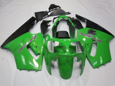 Billigste Kawasaki ZX12R Motorrad Verkleidung 2000-2001 - Grun Schwarz Lila