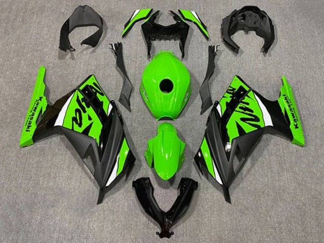Billigste Kawasaki EX300 Motorrad Verkleidung 2013-2024 - Grun Weiss Schwarz
