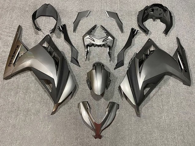 Billigste Kawasaki EX300 Motorrad Verkleidung 2013-2024 - Silber Matt Schwarz