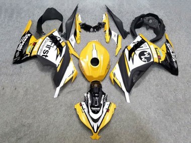 Billigste Kawasaki EX300 Motorrad Verkleidung 2013-2024 - Gelb Weiss Schwarz