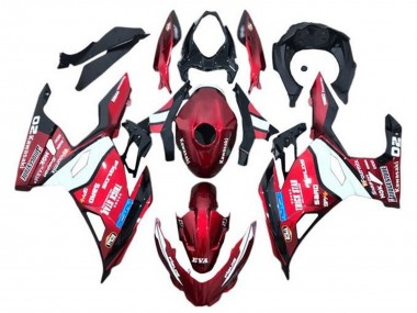 Billigste Kawasaki Ninja 400 Motorrad Verkleidung 2018-2024 - Rot Blau Weiss Trick Star Bridgestone