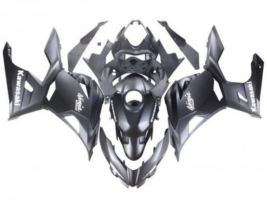 Billigste Kawasaki Ninja 400 Motorrad Verkleidung 2018-2024 - Matt Schwarz Weiss Aufkleber
