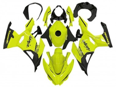 Billigste Kawasaki Ninja 400 Motorrad Verkleidung 2018-2024 - Neon Gelb Schwarz