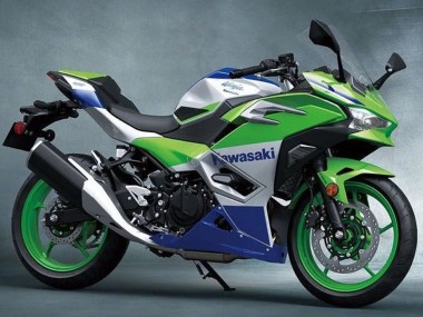 Billigste Kawasaki Ninja 500 EX500R Motorrad Verkleidung 2024-2025 - Silber Grun Blau