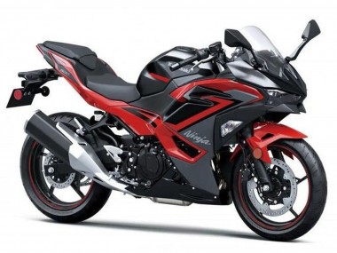 Billigste Kawasaki Ninja 500 EX500R Motorrad Verkleidung 2024-2025 - Schwarz Rot Grau Camouflage