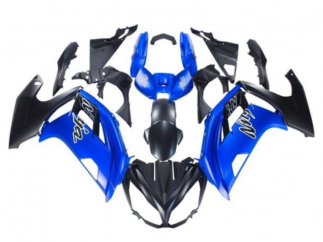 Billigste Kawasaki Ninja 650 EX650 Motorrad Verkleidung 2012-2016 - Blau Matt Schwarz