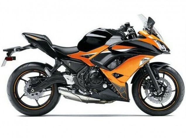 Billigste Kawasaki Ninja 650 EX650 Motorrad Verkleidung 2017-2019 - Orange Schwarz