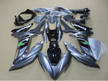 Billigste Kawasaki Ninja 650 EX650 Motorrad Verkleidung 2017-2019 - Glanzendes Grau Grun Schwarz Weiss
