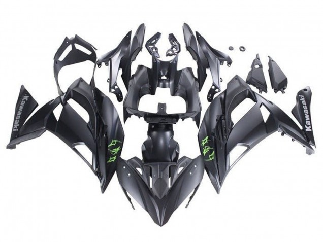 Billigste Kawasaki Ninja 650 EX650 Motorrad Verkleidung 2020-2025 - Matt Schwarz Grun