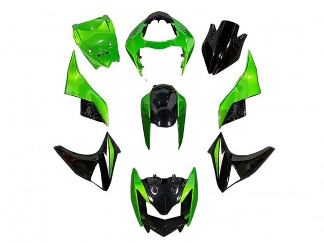 Billigste Kawasaki Z1000 Motorrad Verkleidung 2007-2009 - Grun Glanzendes Schwarz