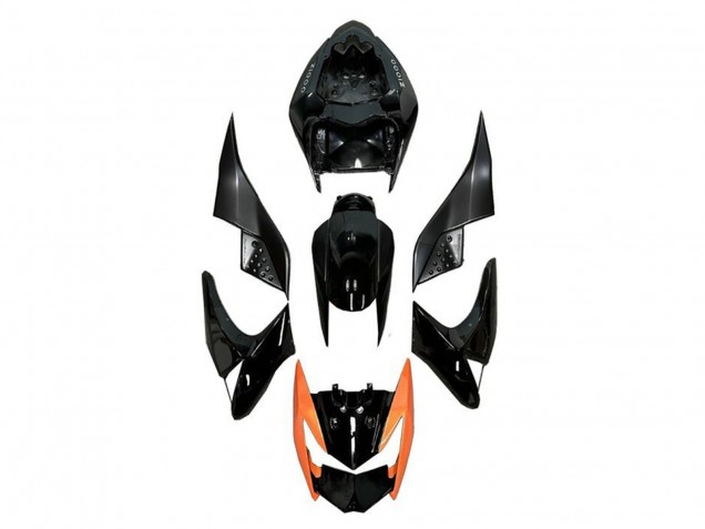 Billigste Kawasaki Z1000 Motorrad Verkleidung 2007-2009 - Glanzendes Schwarz Orange