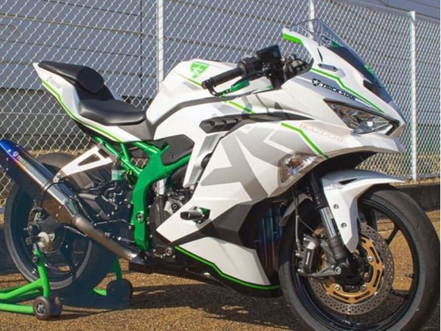 Billigste Kawasaki ZX25R ZX-25R Motorrad Verkleidung 2019-2025 - Weiss Silber Grun