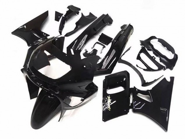 Billigste Kawasaki ZZR400 Motorrad Verkleidung 1993-2007 - Glanzendes Schwarz