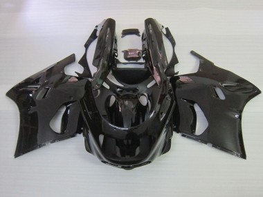 Billigste Kawasaki ZZR1100 Motorrad Verkleidung 1990-1992 - Glanzendes Schwarz