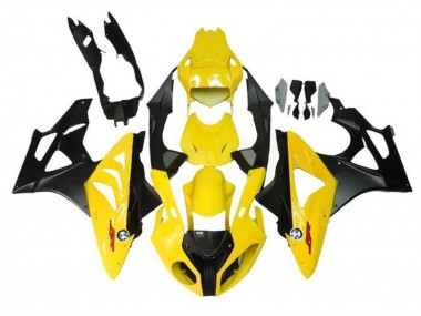 Billigste BMW S1000RR Motorrad Verkleidung 2009-2014 - Gelb Matt Schwarz