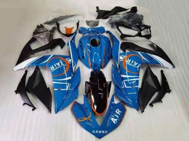 Billigste Yamaha YZF R3 Motorrad Verkleidung 2015-2018 - Blau Weiss Schwarz Orange