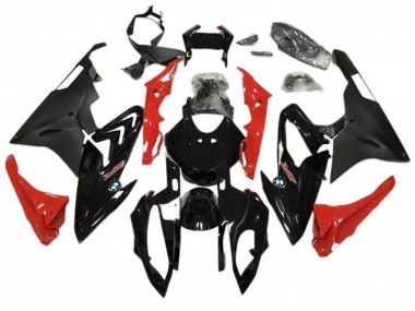 Billigste BMW S1000RR Motorrad Verkleidung 2015-2016 - Glanzendes Schwarz Matt Schwarz Rot