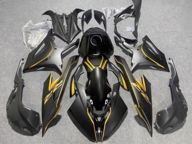 Billigste BMW S1000RR Motorrad Verkleidung 2019-2022 - Matt Schwarz Gold