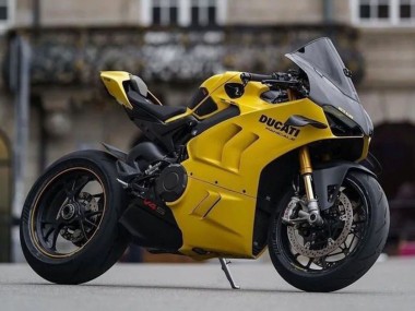 Billigste Ducati Panigale V4 V4S Motorrad Verkleidung 2022-2024 - Gelb Schwarz