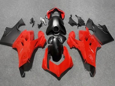 Billigste Ducati Panigale V4 V4S Motorrad Verkleidung 2020-2021 - Rot Matt Schwarz