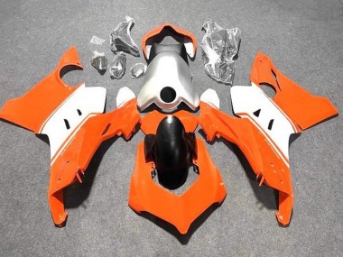 Billigste Ducati Panigale V4 V4S Motorrad Verkleidung 2020-2021 - Weiss Silber Orange