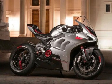 Billigste Ducati Panigale V4 V4S Motorrad Verkleidung 2020-2021 - Silber Rot Schwarz