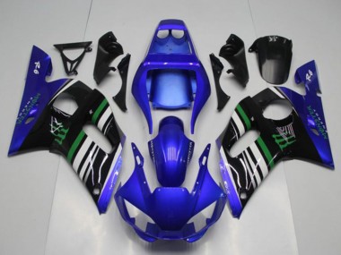 Billigste Yamaha YZF R6 Motorrad Verkleidung 1998-2002 - Blau Weiss Grun Schwarz Monster