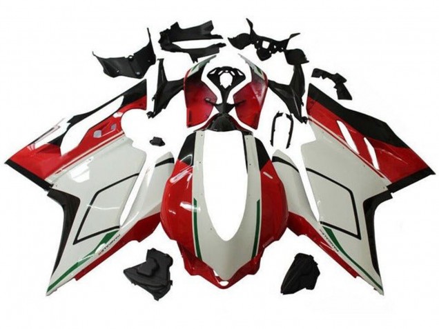 Billigste Ducati 959/1299 Motorrad Verkleidung 2015-2020 - Weiss Rot Grun Glanzendes Schwarz