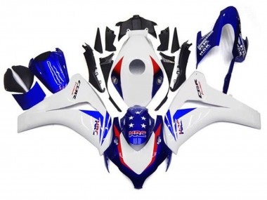 Billigste Honda CBR1000RR Motorrad Verkleidung 2008-2011 - Weiss Rot Blau Stern HRC