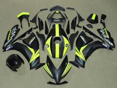 Billigste Honda CBR1000RR Motorrad Verkleidung 2012-2016 - Matt Schwarz Gelb Streifen