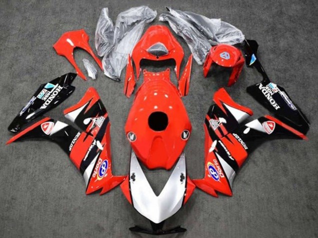 Billigste Honda CBR1000RR Motorrad Verkleidung 2012-2016 - Rot Silber Glanzendes Schwarz
