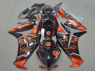 Billigste Honda CBR1000RR Motorrad Verkleidung 2012-2016 - Orange Glanzendes Schwarz BACARDI