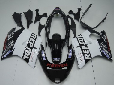 Billigste Honda CBR1100XX Blackbird Motorrad Verkleidung 1996-2007 - Glanzendes Schwarz Weiss Rot Repsol