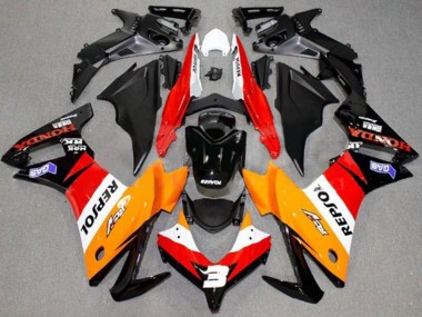 Billigste Honda CBR500R Motorrad Verkleidung 2013-2015 - Orange Weiss Rot Glanzendes Schwarz Repsol