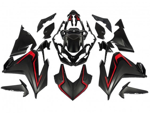 Billigste Honda CBR500R Motorrad Verkleidung 2019-2021 - Matt Schwarz Rot