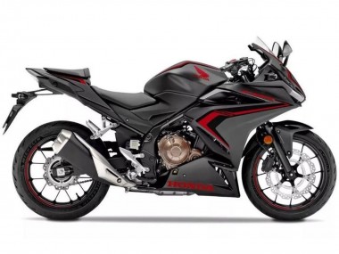 Billigste Honda CBR500R Motorrad Verkleidung 2019-2021 - Matt Schwarz Rot Schwarz