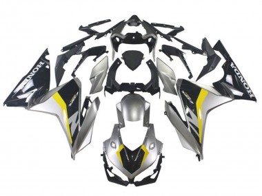 Billigste Honda CBR500R Motorrad Verkleidung 2019-2021 - Silber Glanzendes Schwarz Gelb