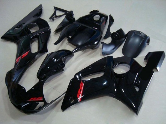 Billigste Yamaha YZF R6 Motorrad Verkleidung 1998-2002 - Glanzendes Schwarz Rot Aufkleber
