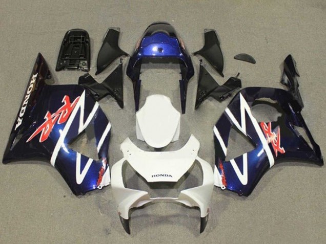 Billigste Honda CBR900RR 954 Motorrad Verkleidung 2002-2003 - Blau Weiss Glanzendes Schwarz