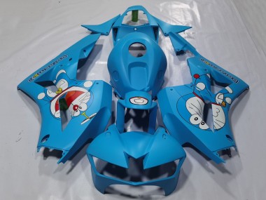 Billigste Honda CBR600RR Motorrad Verkleidung 2013-2023 - Hellblau Doraemon