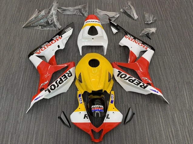 Billigste Honda CBR600RR Motorrad Verkleidung 2007-2008 - Gelb Weiss Rot Glanzendes Schwarz Repsol HRC