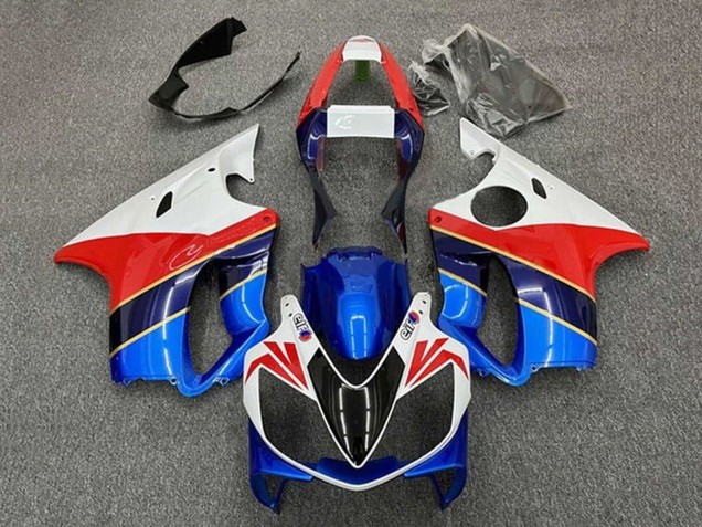 Billigste Honda CBR600 F4i Motorrad Verkleidung 2001-2003 - Weiss Rot Blau Dunkel Blau