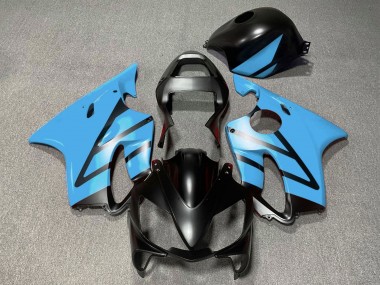 Billigste Honda CBR600 F4i Motorrad Verkleidung 2001-2003 - Hellblau Matt Schwarz