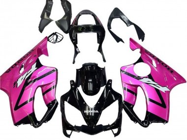 Billigste Honda CBR600 F4i Motorrad Verkleidung 2001-2003 - Rosa Glanzendes Schwarz Streifen