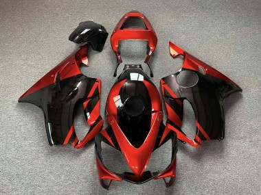 Billigste Honda CBR600 F4i Motorrad Verkleidung 2001-2003 - Rot Glanzendes Schwarz