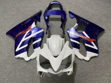 Billigste Honda CBR600 F4i Motorrad Verkleidung 2001-2003 - Weiss Blau Streifen