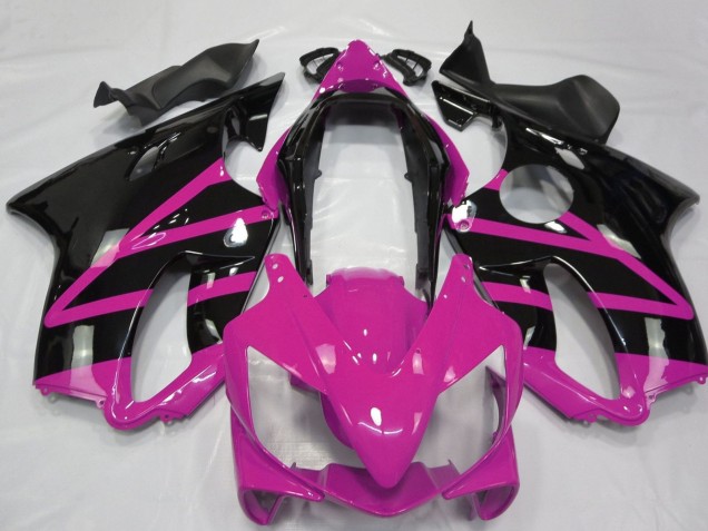 Billigste Honda CBR600 F4i Motorrad Verkleidung 2004-2007 - Rosa Glanzendes Schwarz