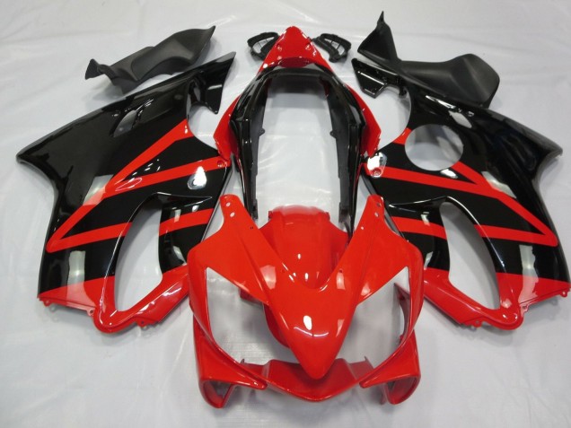 Billigste Honda CBR600 F4i Motorrad Verkleidung 2004-2007 - Rot Glanzendes Schwarz