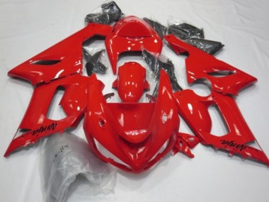 Billigste Kawasaki ZX6R Motorrad Verkleidung 2005-2006 - Rot