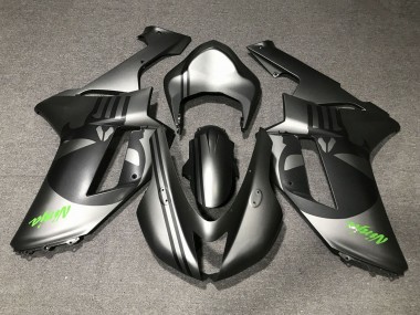Billigste Kawasaki ZX6R Motorrad Verkleidung 2007-2008 - Matt Silber Matt Schwarz Schadel